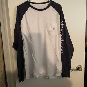 Navy and white XL long sleeve Vineyard Vines shirt